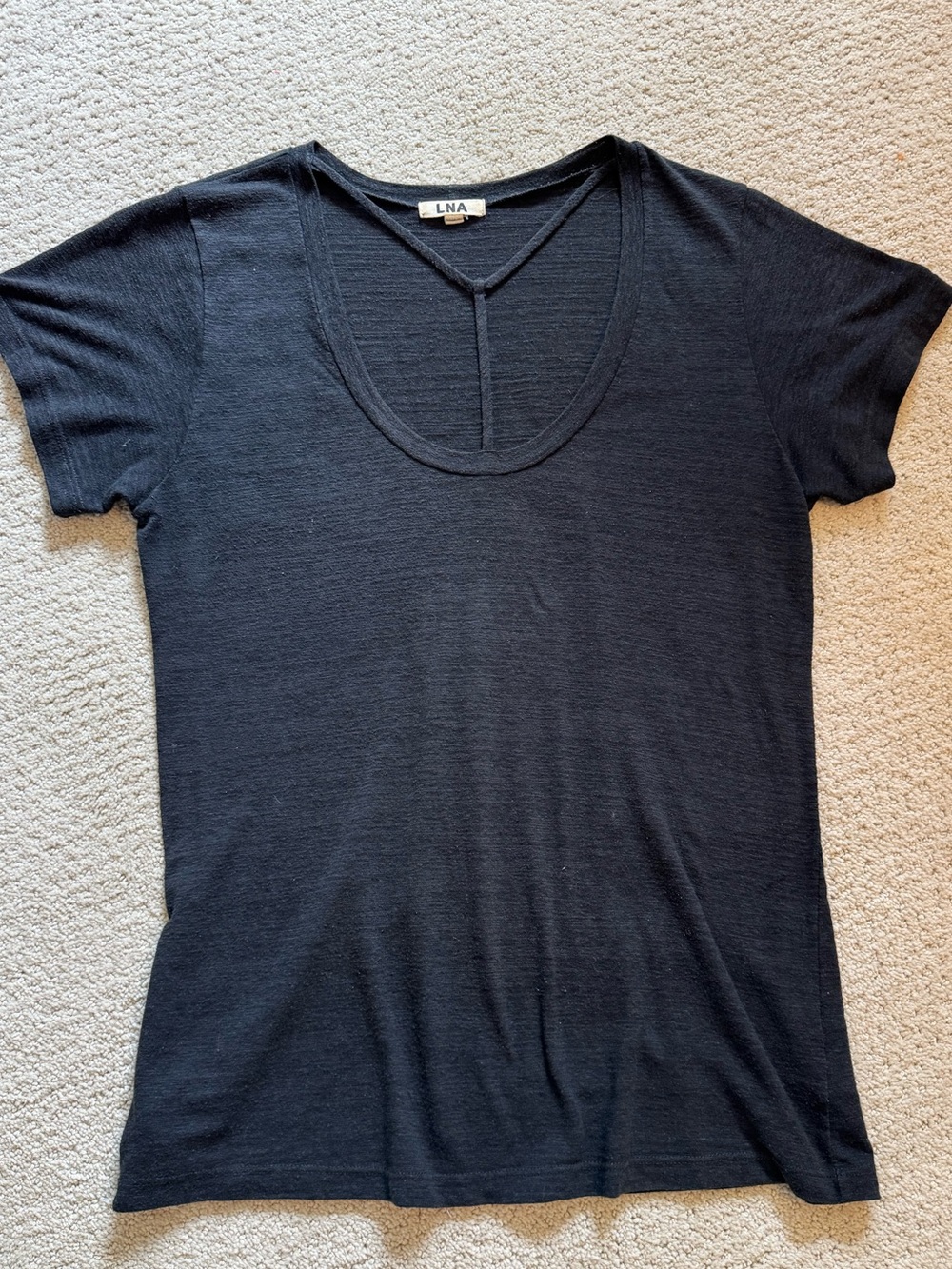 LNA Black Y-neck Choker Tshirt size L